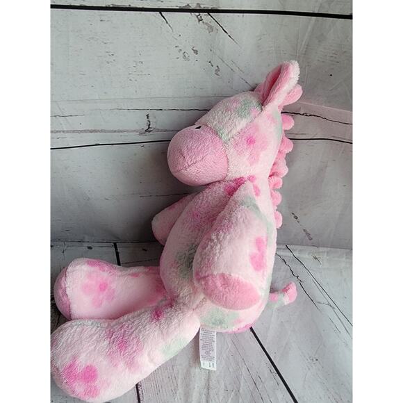 Baby Essential Pink Giraffe Floral Design Stuffed Animal Plush 16 Inch - Picture 7 of 9